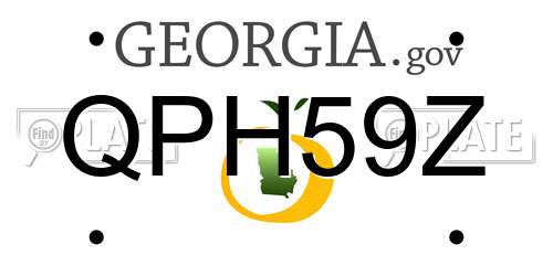 QPH59Z Georgia License Plate
