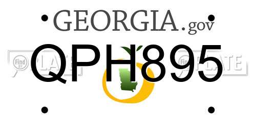 QPH895 Georgia License Plate