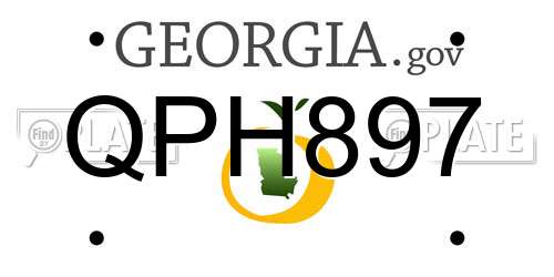 QPH897 Georgia License Plate