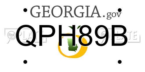 QPH89B Georgia License Plate