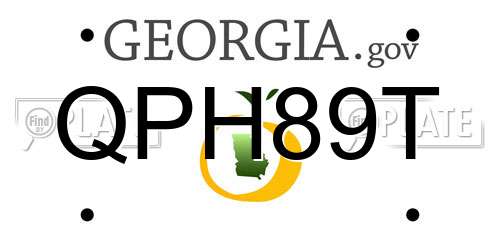 QPH89T Georgia License Plate
