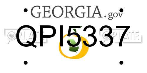 QPI5337 Georgia License Plate