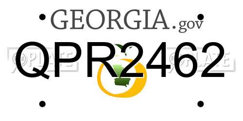 QPR2462 Georgia License Plate