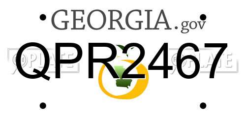 QPR2467 Georgia License Plate