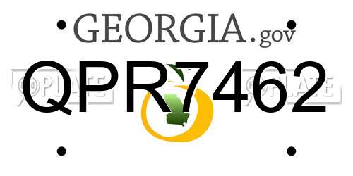 QPR7462 Georgia License Plate