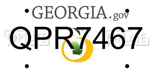 QPR7467 Georgia License Plate