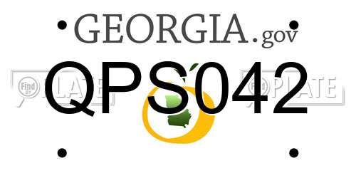 QPS042 Georgia License Plate