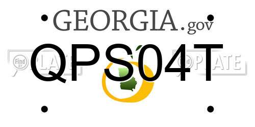 QPS04T Georgia License Plate