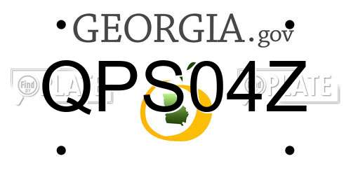 QPS04Z Georgia License Plate