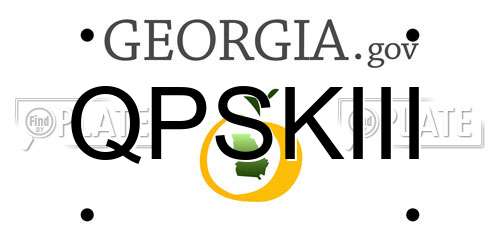 QPSKIII Georgia License Plate