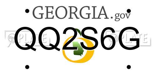 QQ2S6G Georgia License Plate