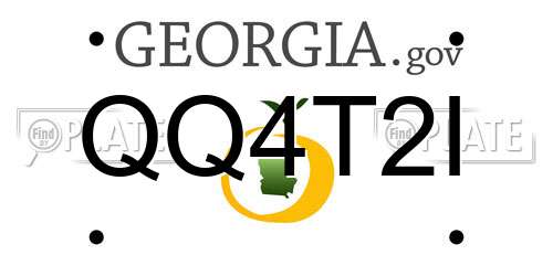 QQ4T2I Georgia License Plate