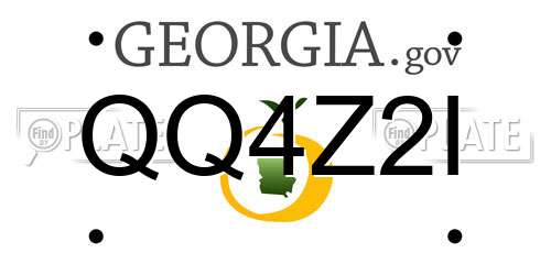 QQ4Z2I Georgia License Plate