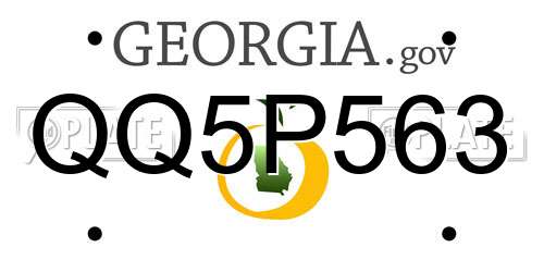 QQ5P563 Georgia License Plate
