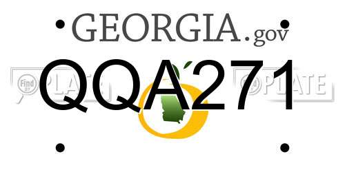 QQA271 Georgia License Plate