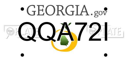 QQA72I Georgia License Plate