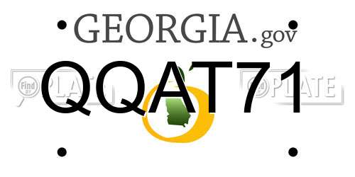 QQAT71 Georgia License Plate
