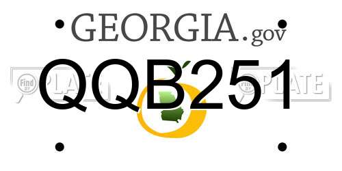 QQB251 Georgia License Plate