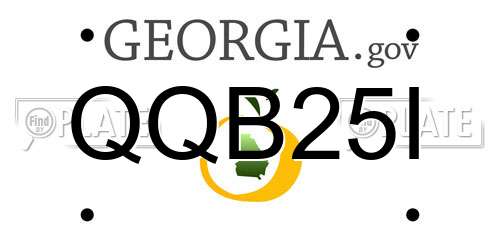 QQB25I Georgia License Plate