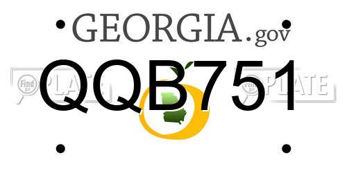 QQB751 Georgia License Plate