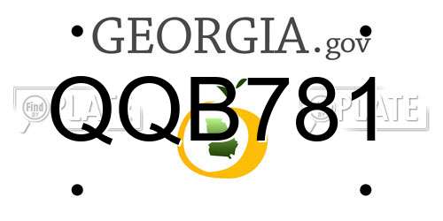 QQB781 Georgia License Plate