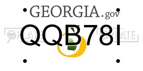QQB78I Georgia License Plate