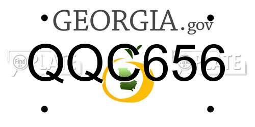 QQC656 Georgia License Plate