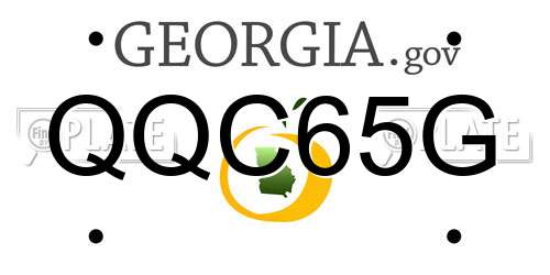 QQC65G Georgia License Plate