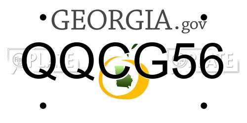 QQCG56 Georgia License Plate