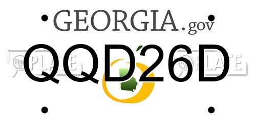 QQD26D Georgia License Plate