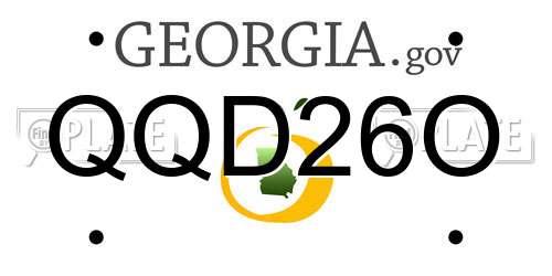 QQD26O Georgia License Plate