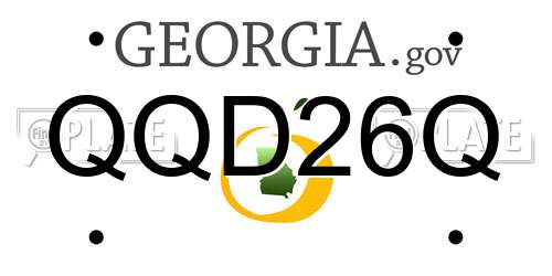 QQD26Q Georgia License Plate
