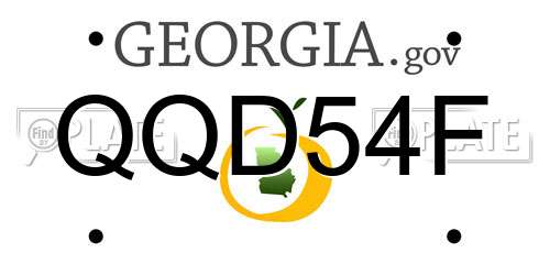 QQD54F Georgia License Plate