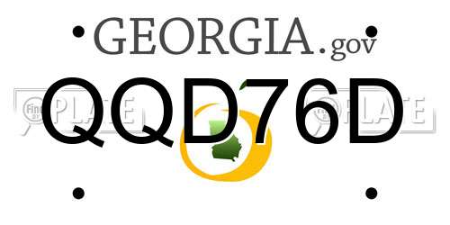 QQD76D Georgia License Plate