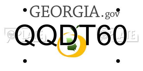 QQDT60 Georgia License Plate