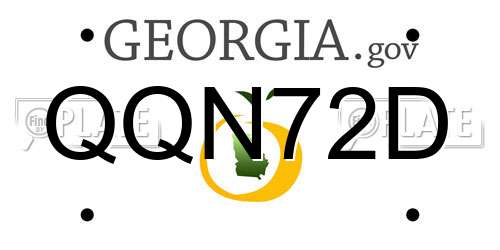 QQN72D Georgia License Plate