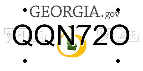 QQN72O Georgia License Plate