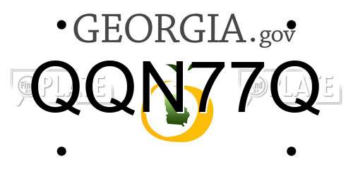 QQN77Q Georgia License Plate