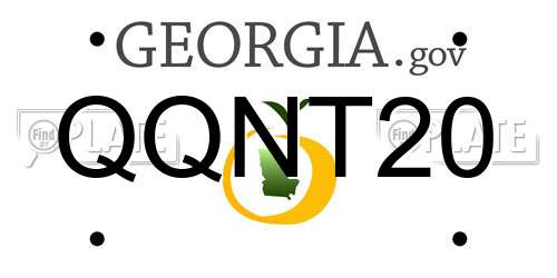 QQNT20 Georgia License Plate
