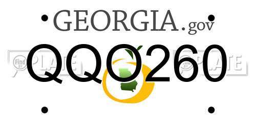 QQO260 Georgia License Plate