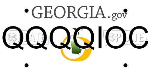 QQQQIOC Georgia License Plate