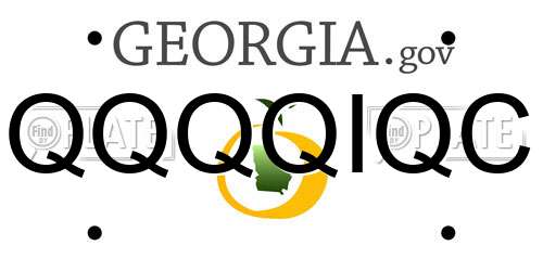 QQQQIQC Georgia License Plate