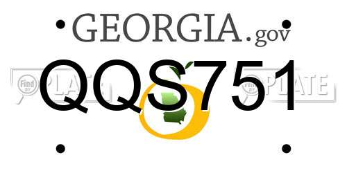 QQS751 Georgia License Plate
