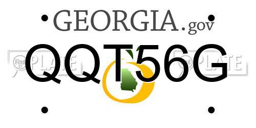 QQT56G Georgia License Plate