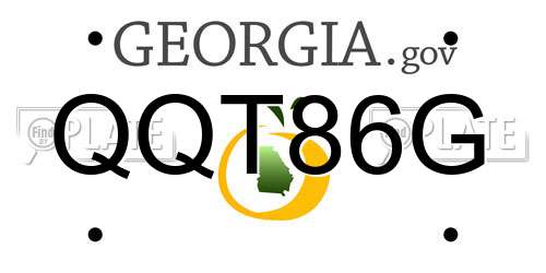 QQT86G Georgia License Plate