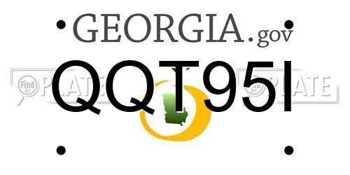 QQT95I Georgia License Plate