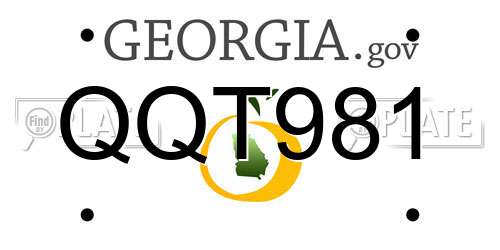 QQT981 Georgia License Plate