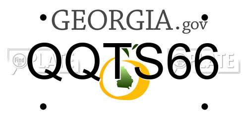 QQTS66 Georgia License Plate