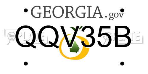 QQV35B Georgia License Plate