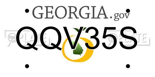 QQV35S Georgia License Plate